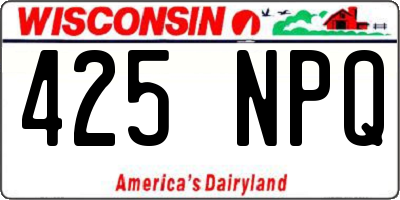 WI license plate 425NPQ