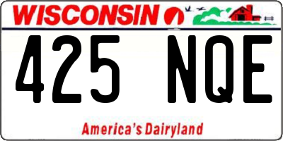 WI license plate 425NQE