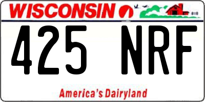 WI license plate 425NRF