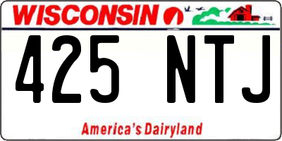 WI license plate 425NTJ