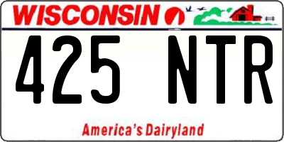 WI license plate 425NTR