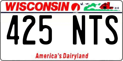 WI license plate 425NTS
