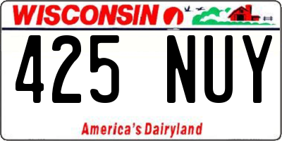 WI license plate 425NUY