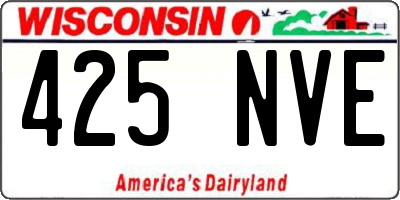 WI license plate 425NVE