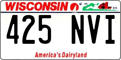 WI license plate 425NVI