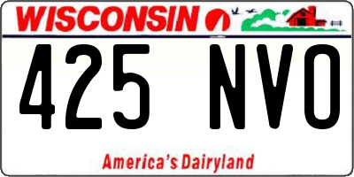 WI license plate 425NVO
