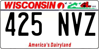 WI license plate 425NVZ