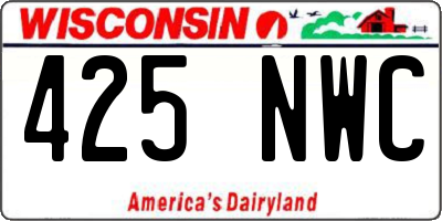 WI license plate 425NWC