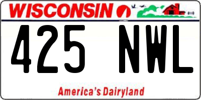 WI license plate 425NWL