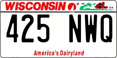 WI license plate 425NWQ