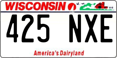 WI license plate 425NXE