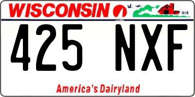 WI license plate 425NXF