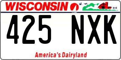 WI license plate 425NXK