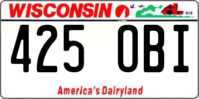 WI license plate 425OBI