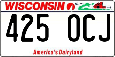 WI license plate 425OCJ