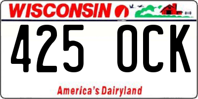 WI license plate 425OCK