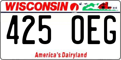 WI license plate 425OEG