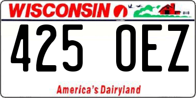 WI license plate 425OEZ