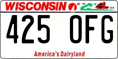 WI license plate 425OFG