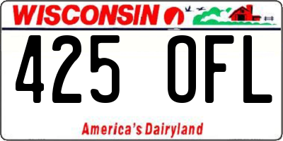 WI license plate 425OFL