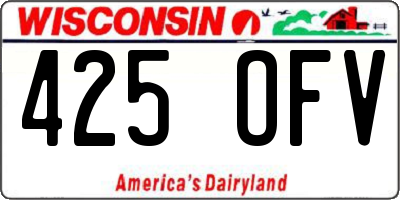 WI license plate 425OFV