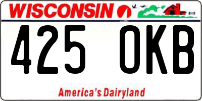 WI license plate 425OKB