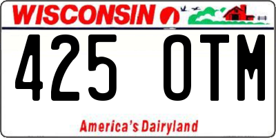 WI license plate 425OTM
