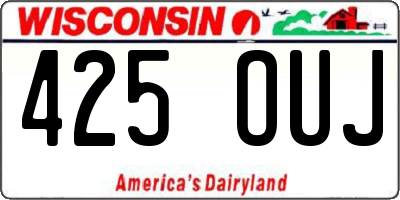 WI license plate 425OUJ