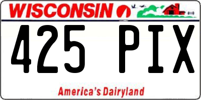 WI license plate 425PIX