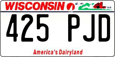 WI license plate 425PJD