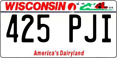 WI license plate 425PJI
