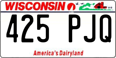 WI license plate 425PJQ