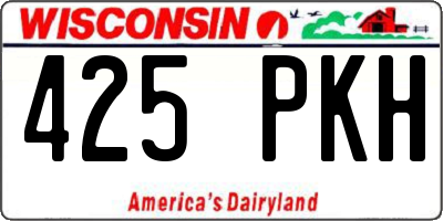 WI license plate 425PKH