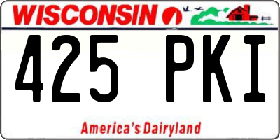 WI license plate 425PKI