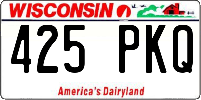 WI license plate 425PKQ