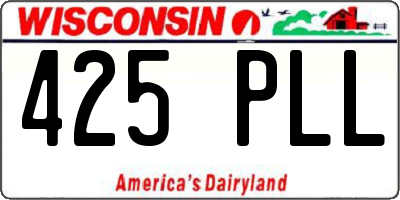 WI license plate 425PLL
