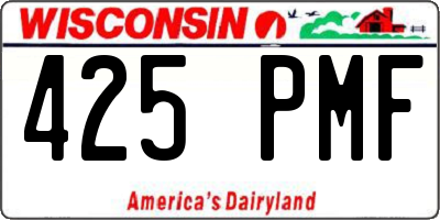 WI license plate 425PMF