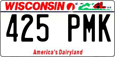 WI license plate 425PMK