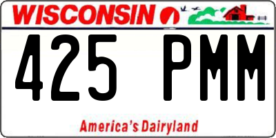 WI license plate 425PMM