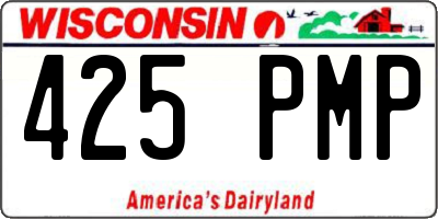 WI license plate 425PMP