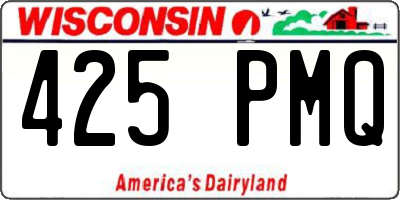 WI license plate 425PMQ