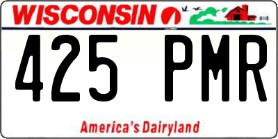 WI license plate 425PMR