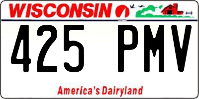 WI license plate 425PMV