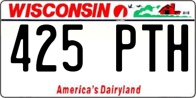 WI license plate 425PTH