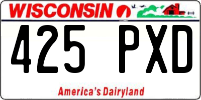 WI license plate 425PXD