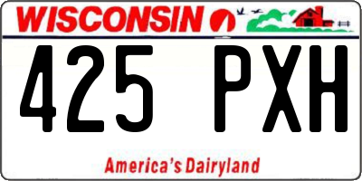 WI license plate 425PXH