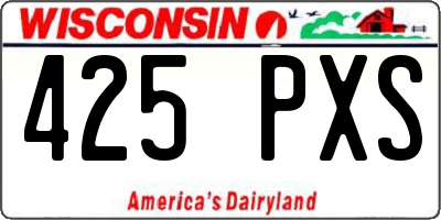 WI license plate 425PXS