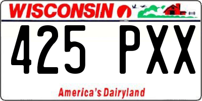 WI license plate 425PXX