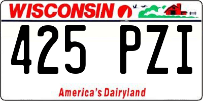 WI license plate 425PZI