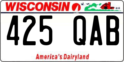 WI license plate 425QAB